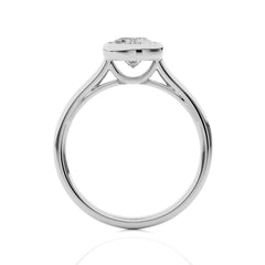 Graceful Horizon Pear Bezel Engagement Ring