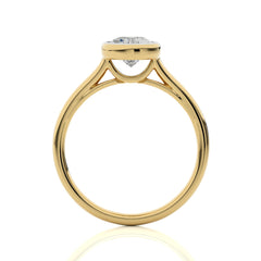 Graceful Horizon Pear Bezel Engagement Ring