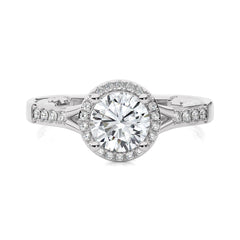 1 3/4 CT. Split Bliss Round Lab Created Diamond Halo Engagement Ring