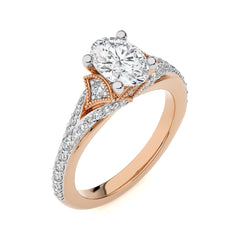 Vortex of Grace Vintage Split Shank Oval Diamond Engagement Ring
