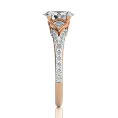 Vortex of Grace Vintage Split Shank Oval Diamond Engagement Ring
