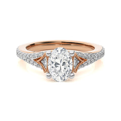 Vortex of Grace Vintage Split Shank Oval Diamond Engagement Ring