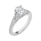 Vortex of Grace Vintage Split Shank Oval Diamond Engagement Ring