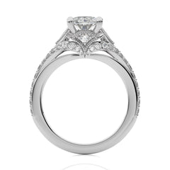 Vortex of Grace Vintage Split Shank Oval Diamond Engagement Ring