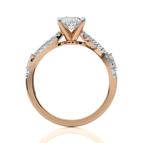 Seraphic Strand Marquise Engagement Ring