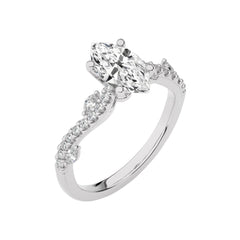 Seraphic Strand Marquise Lab Created Diamond Engagement Ring