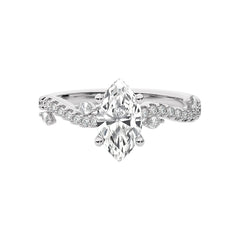 Seraphic Strand Marquise Engagement Ring