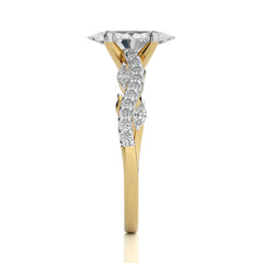 Seraphic Strand Marquise Engagement Ring