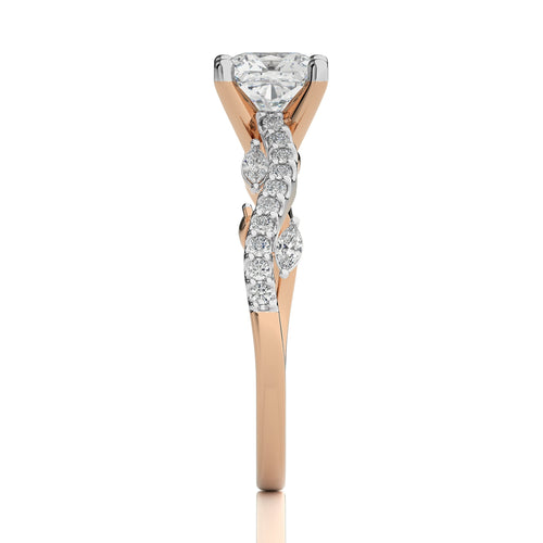 Seraphic Strand Cushion Engagement Ring