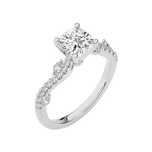 Seraphic Strand Cushion Engagement Ring