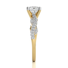 Seraphic Strand Cushion Engagement Ring