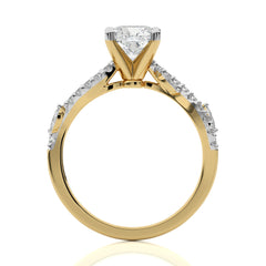 Seraphic Strand Cushion Engagement Ring