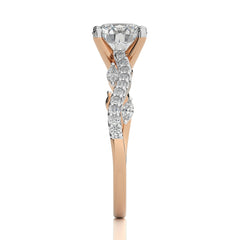 Seraphic Strand Round Engagement Ring
