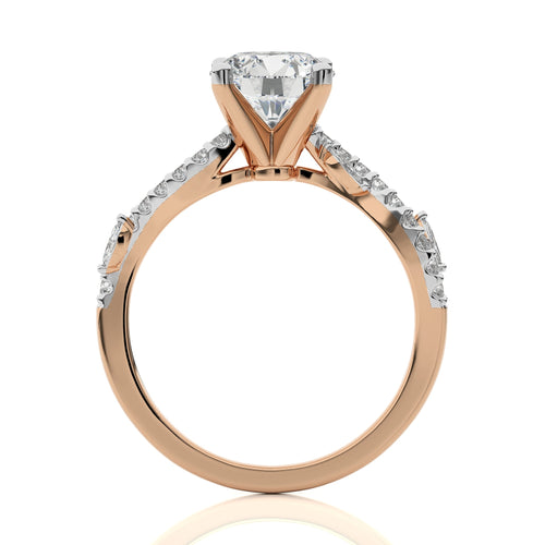 Seraphic Strand Round Engagement Ring