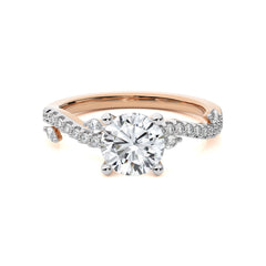 Seraphic Strand Round Lab Created Diamond Engagement Ring