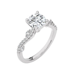 Seraphic Strand Round Engagement Ring