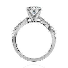 Seraphic Strand Round Lab Created Diamond Engagement Ring