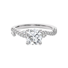 Seraphic Strand Round Lab Created Diamond Engagement Ring