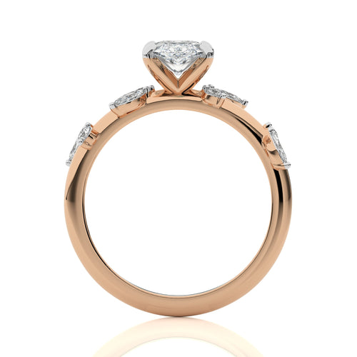 Petal Pathway Marquise Engagement Ring