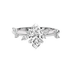 Petal Pathway Marquise Engagement Ring