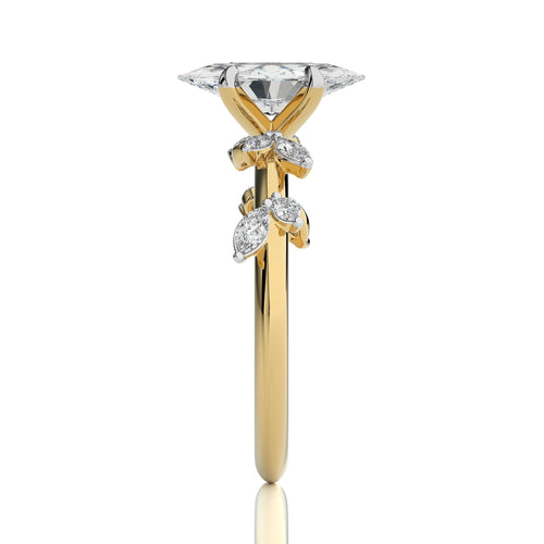 Petal Pathway Marquise Engagement Ring