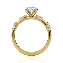 Petal Pathway Marquise Engagement Ring