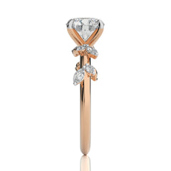 Petal Pathway Round Engagement Ring