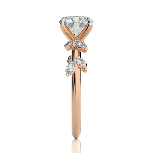 Petal Pathway Round Engagement Ring