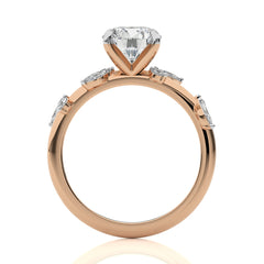 Petal Pathway Round Lab Created Diamond Engagement Ring