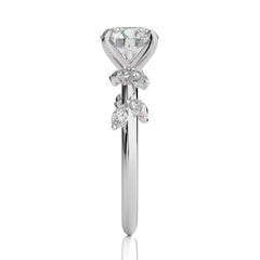 Petal Pathway Round Engagement Ring