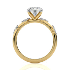 Petal Pathway Round Engagement Ring