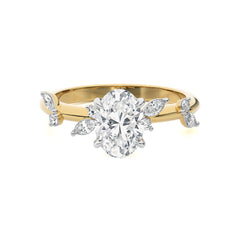 Petal Pathway Oval Engagement Ring