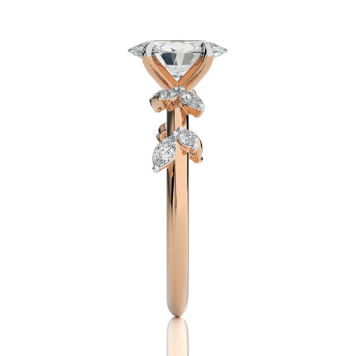 Petal Pathway Oval Engagement Ring