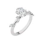 Petal Pathway Oval Engagement Ring