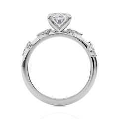 Petal Pathway Oval Lab Created Diamond Engagement Ring