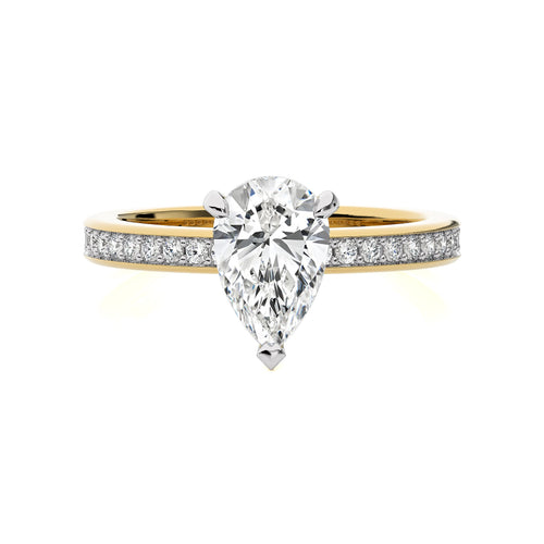 Graceful Pear Diamond Engagement Ring