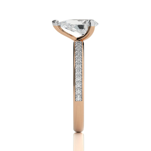 Graceful Pear Diamond Engagement Ring