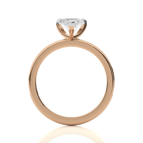 Graceful Pear Lab Created Diamond Engagement Ring