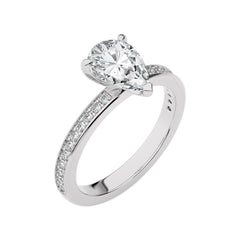 Graceful Pear Diamond Engagement Ring