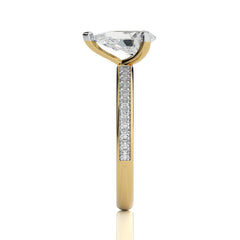 Graceful Pear Diamond Engagement Ring