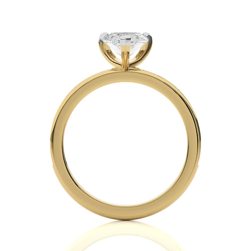 1 3/4 CT. Graceful Pear Natural Diamond Engagement Ring