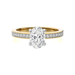 Graceful Oval Diamond Engagement Ring