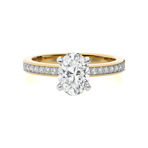 Graceful Oval Diamond Engagement Ring