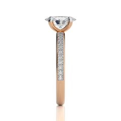 Graceful Oval Diamond Engagement Ring