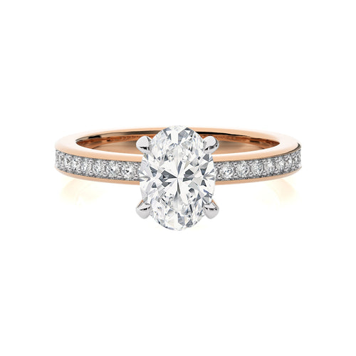 Graceful Oval Diamond Engagement Ring