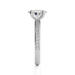 Graceful Oval Diamond Engagement Ring