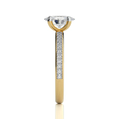 Graceful Oval Diamond Engagement Ring
