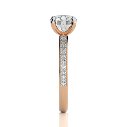 Graceful Round Diamond Engagement Ring