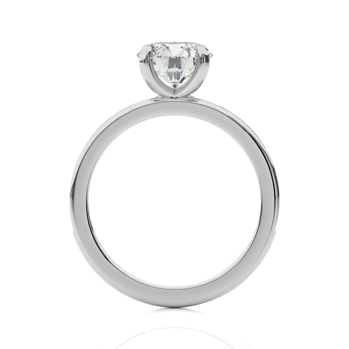 Graceful Round Lab Created Diamond Engagement Ring