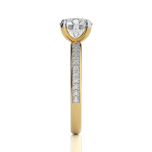 Graceful Round Diamond Engagement Ring
